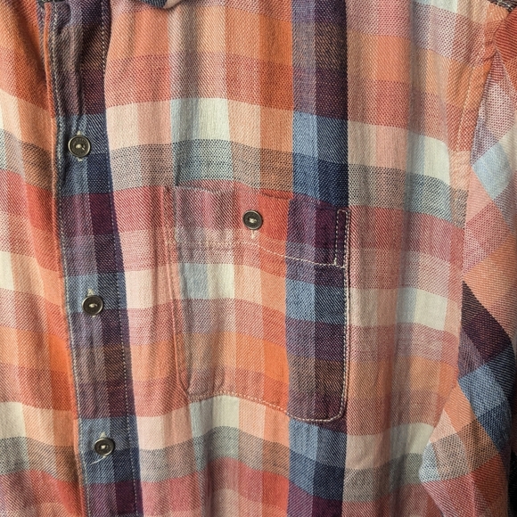 TOMMY BAHAMA Men Plaid Button Down Shirt Size Large 100% Cotton Short Sleeve - Picture 7 of 10